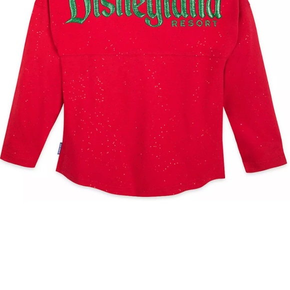 🎄Disneyland Spirit Jersey Red Sparkle Christmas Youth XL - Picture 7 of 8